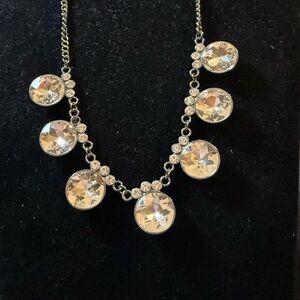 Paparazzi Silver and Crystal Statement Necklace